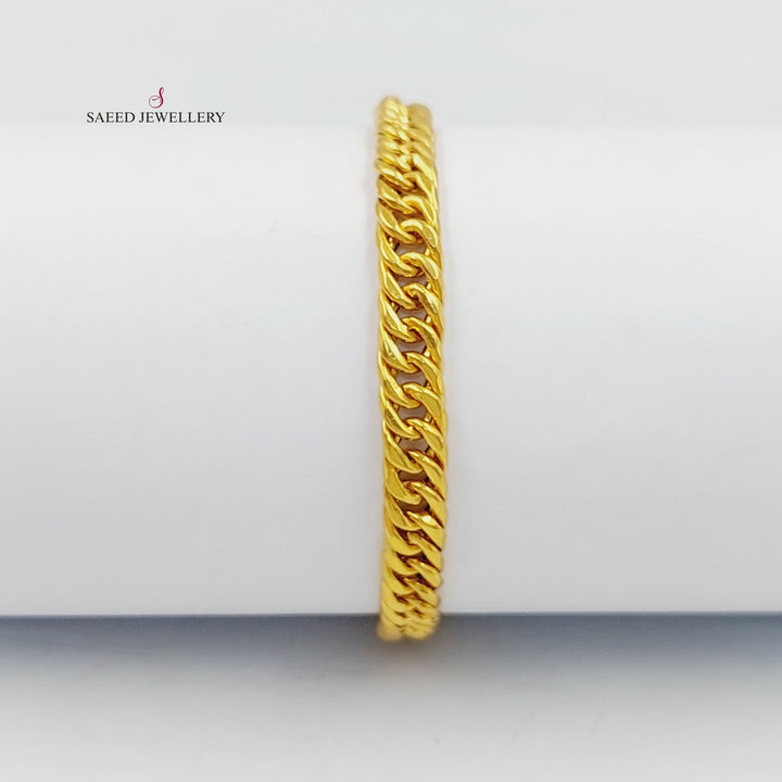 21K Gold Cuban Links Bracelet by Saeed Jewelry - Image 1