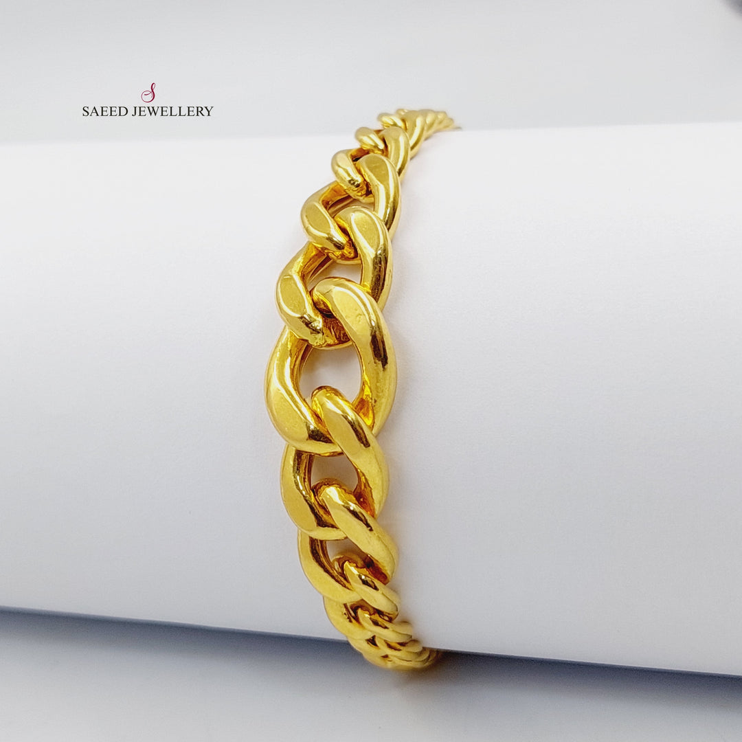 Cuban Links Bracelet  Made Of 21K Yellow Gold by Saeed Jewelry-30301