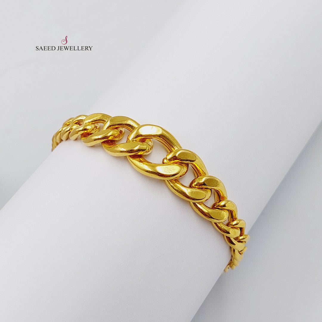 Cuban Links Bracelet  Made Of 21K Yellow Gold by Saeed Jewelry-30301