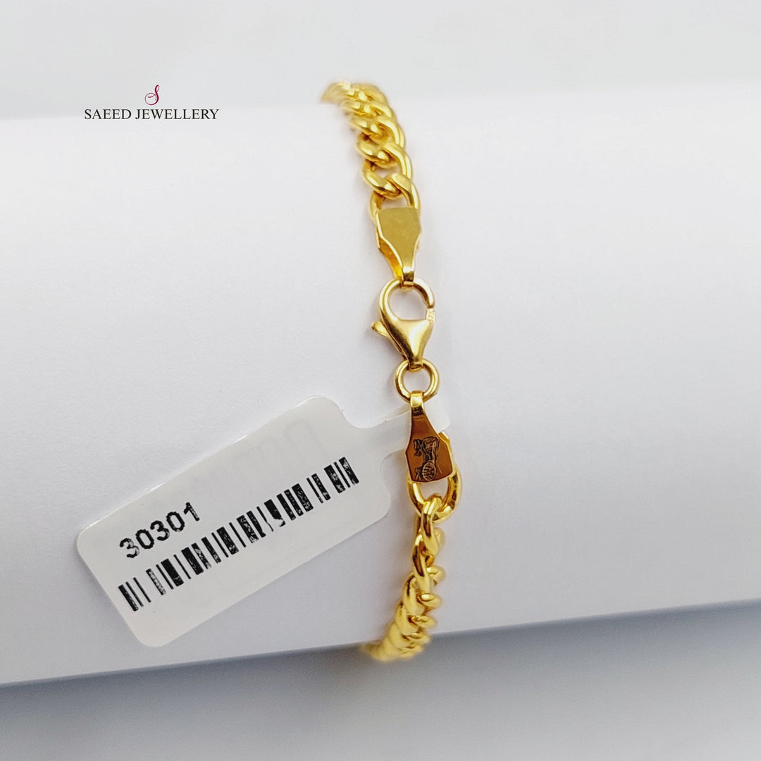 Cuban Links Bracelet  Made Of 21K Yellow Gold by Saeed Jewelry-30301