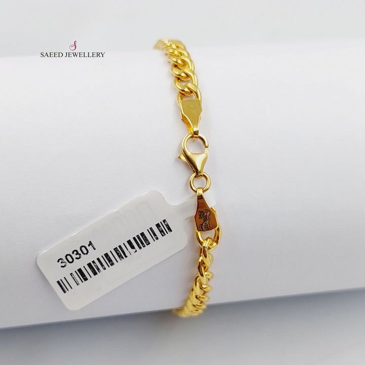 Cuban Links Bracelet  Made Of 21K Yellow Gold by Saeed Jewelry-30301