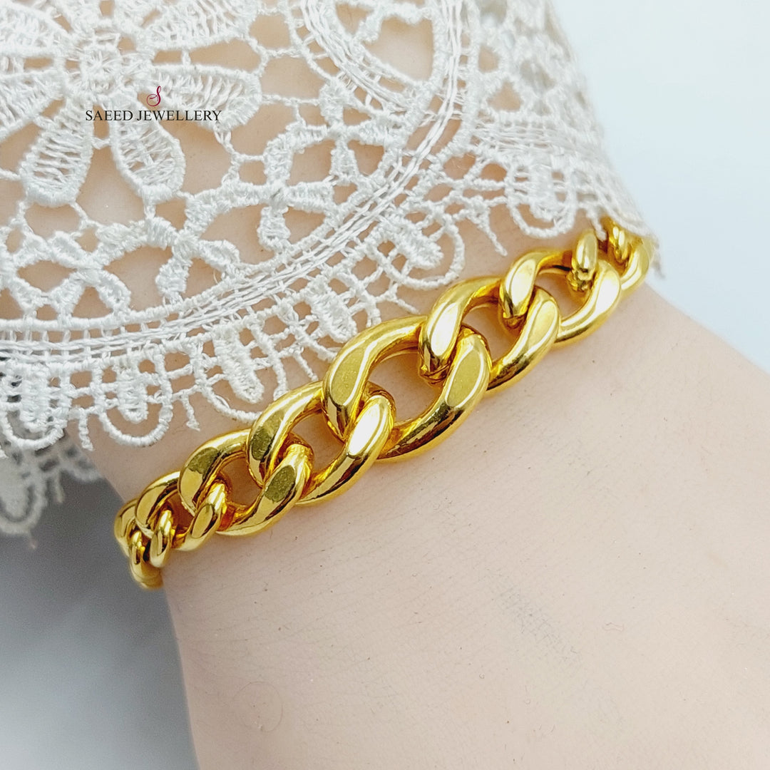Cuban Links Bracelet  Made Of 21K Yellow Gold by Saeed Jewelry-30301