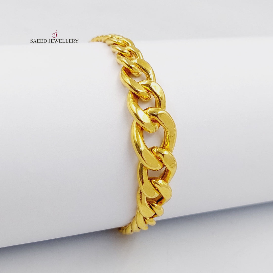 Cuban Links Bracelet  Made Of 21K Yellow Gold by Saeed Jewelry-30301