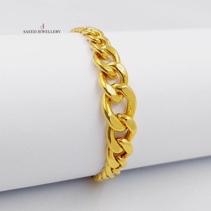 Cuban Links Bracelet  Made Of 21K Yellow Gold by Saeed Jewelry-30301
