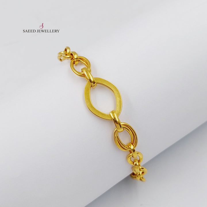 21K Gold Cuban Links Bracelet by Saeed Jewelry - Image 1