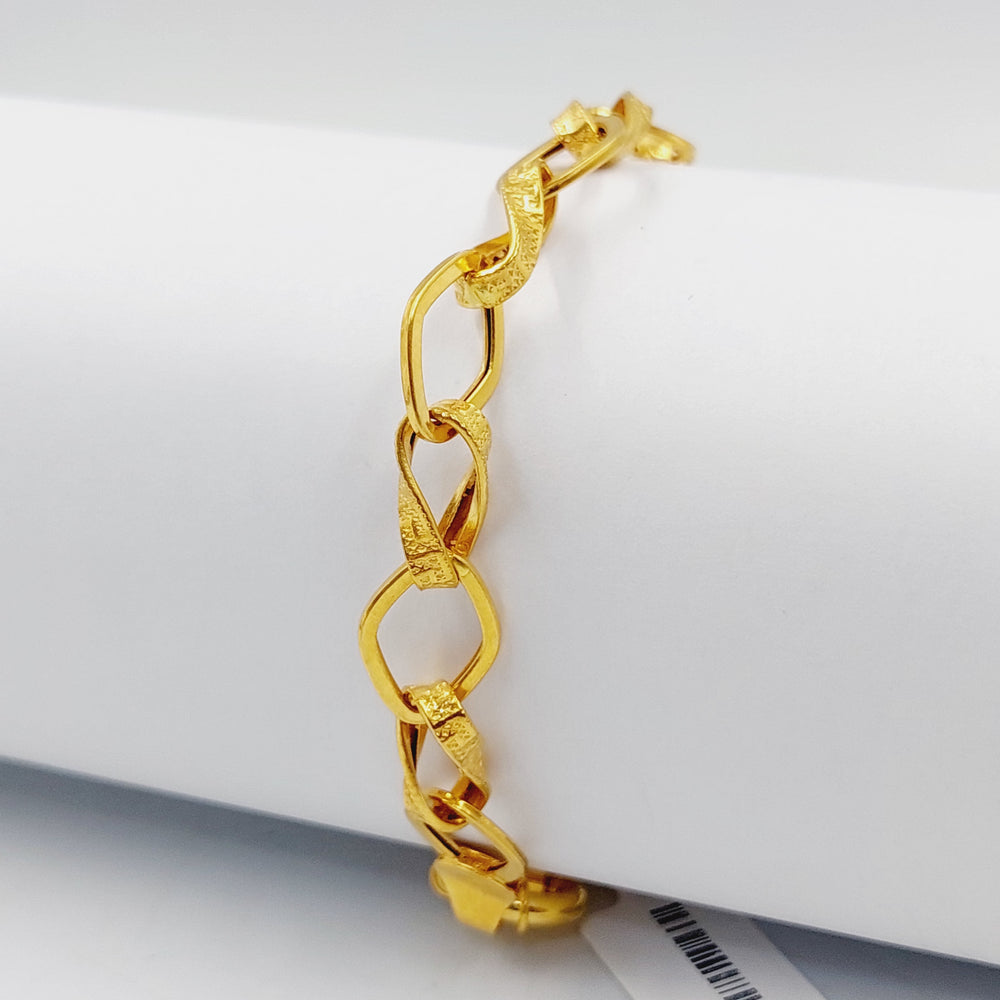21K Gold Cuban Links Bracelet by Saeed Jewelry - Image 2