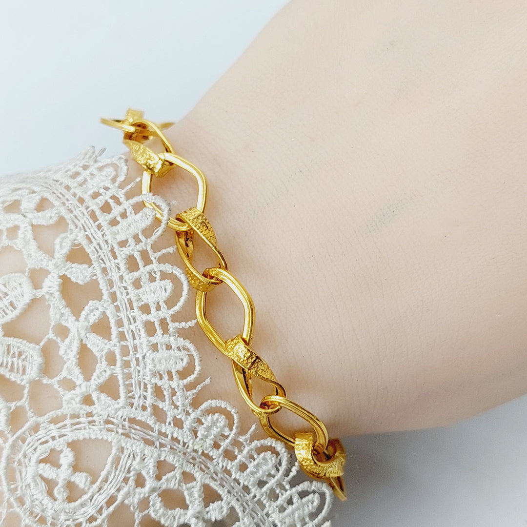 Cuban Links Bracelet  Made Of 21K Yellow Gold by Saeed Jewelry-30517