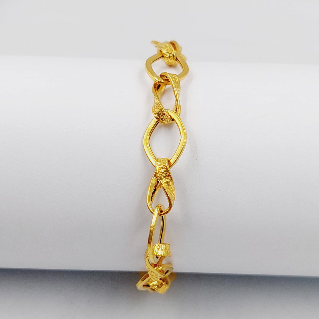 21K Gold Cuban Links Bracelet by Saeed Jewelry - Image 1