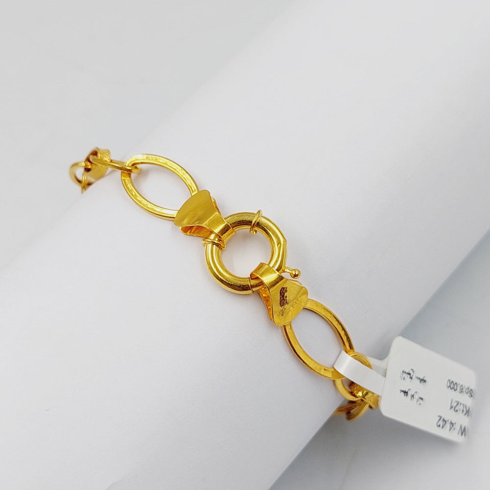 Cuban Links Bracelet  Made Of 21K Yellow Gold by Saeed Jewelry-30518
