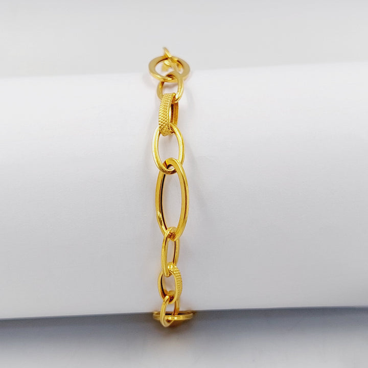 21K Gold Cuban Links Bracelet by Saeed Jewelry - Image 7