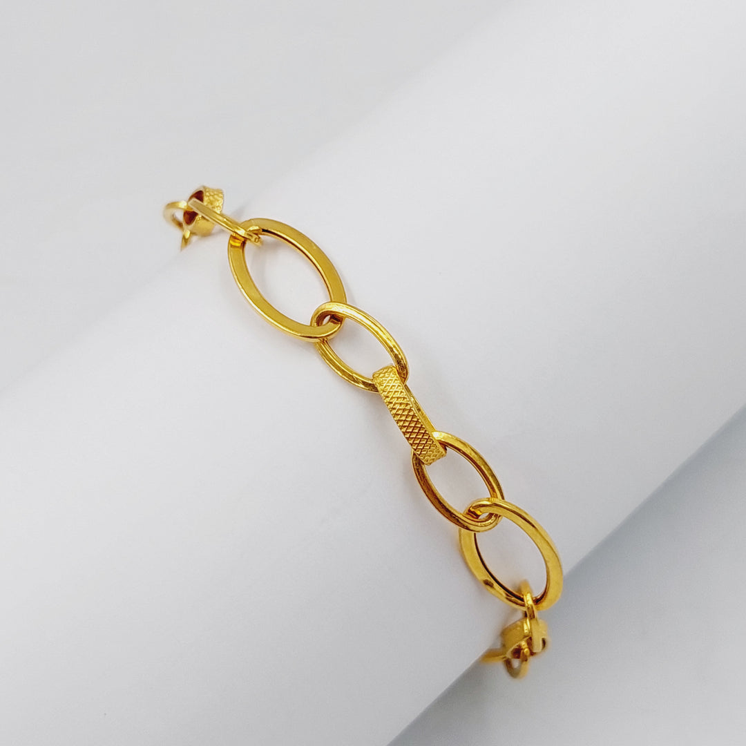 21K Gold Cuban Links Bracelet by Saeed Jewelry - Image 5