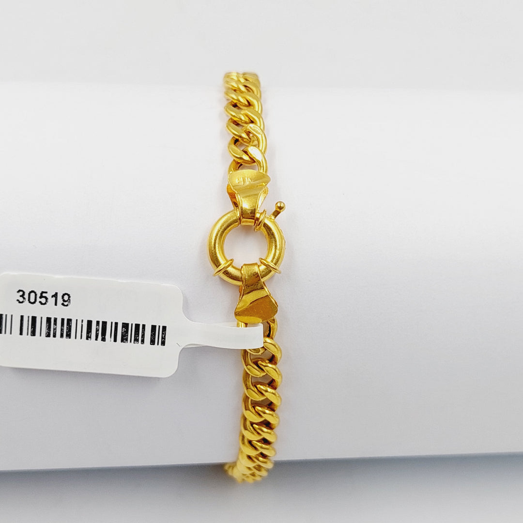 21K Gold Cuban Links Bracelet by Saeed Jewelry - Image 2