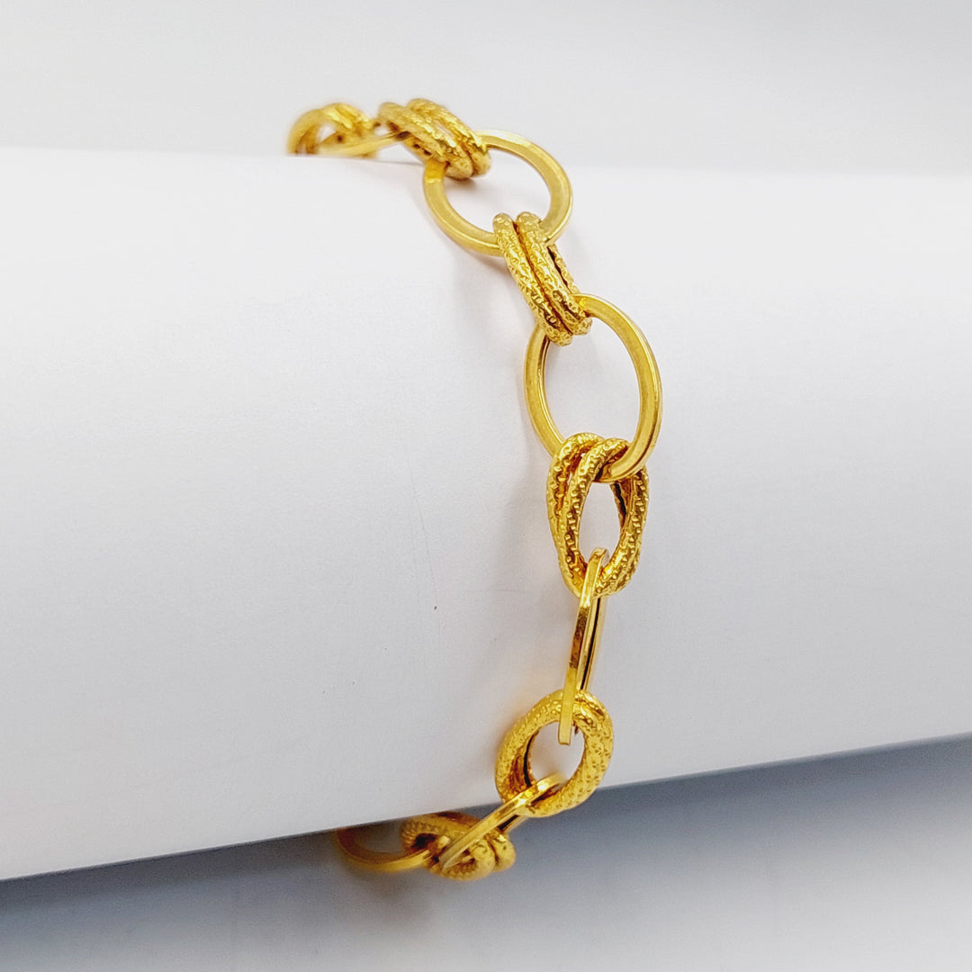 21K Gold Cuban Links Bracelet by Saeed Jewelry - Image 2