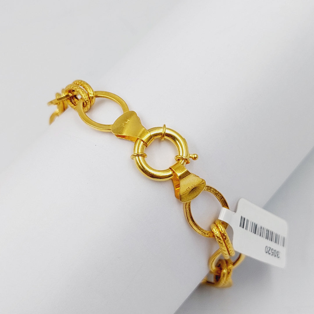 21K Gold Cuban Links Bracelet by Saeed Jewelry - Image 4