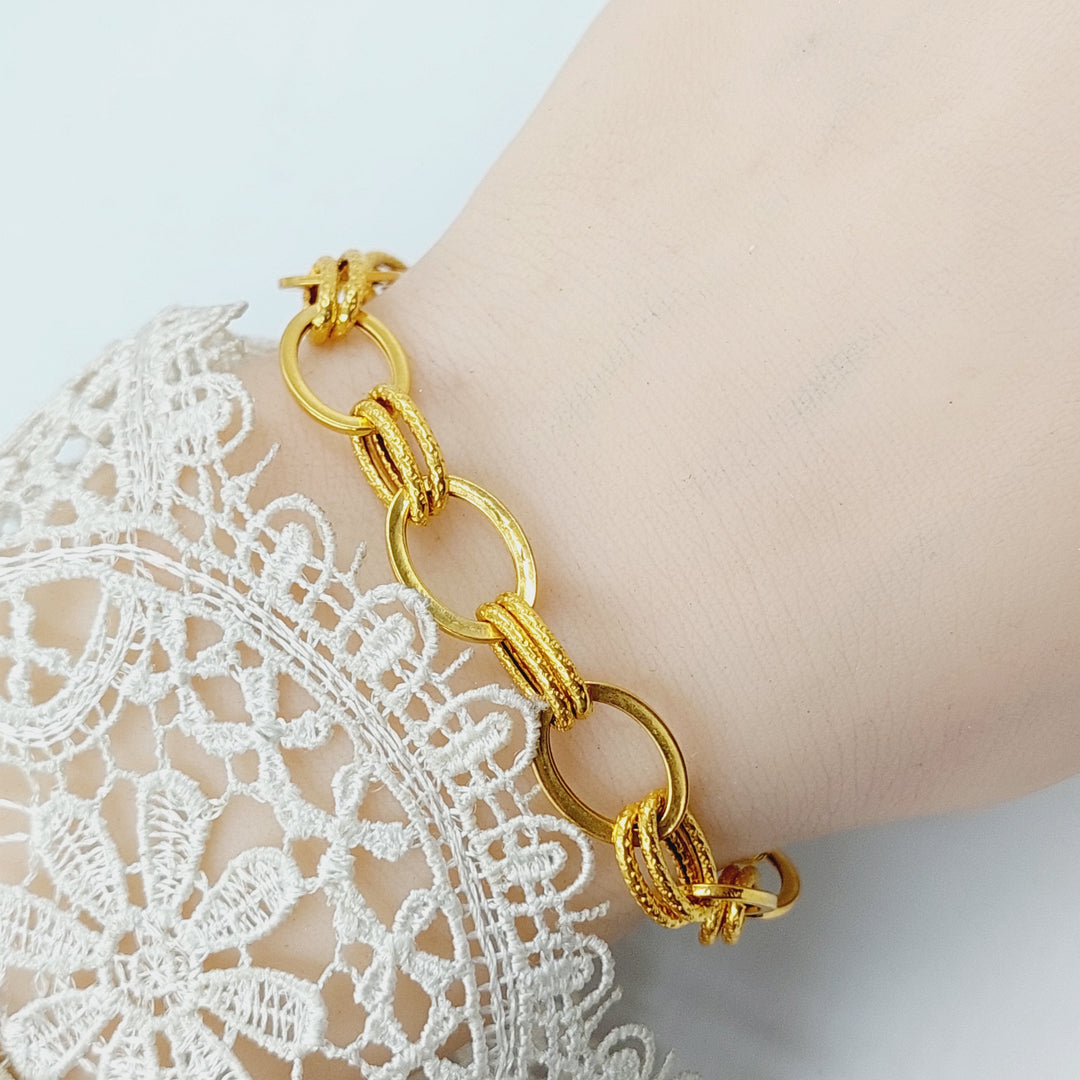 21K Gold Cuban Links Bracelet by Saeed Jewelry - Image 5