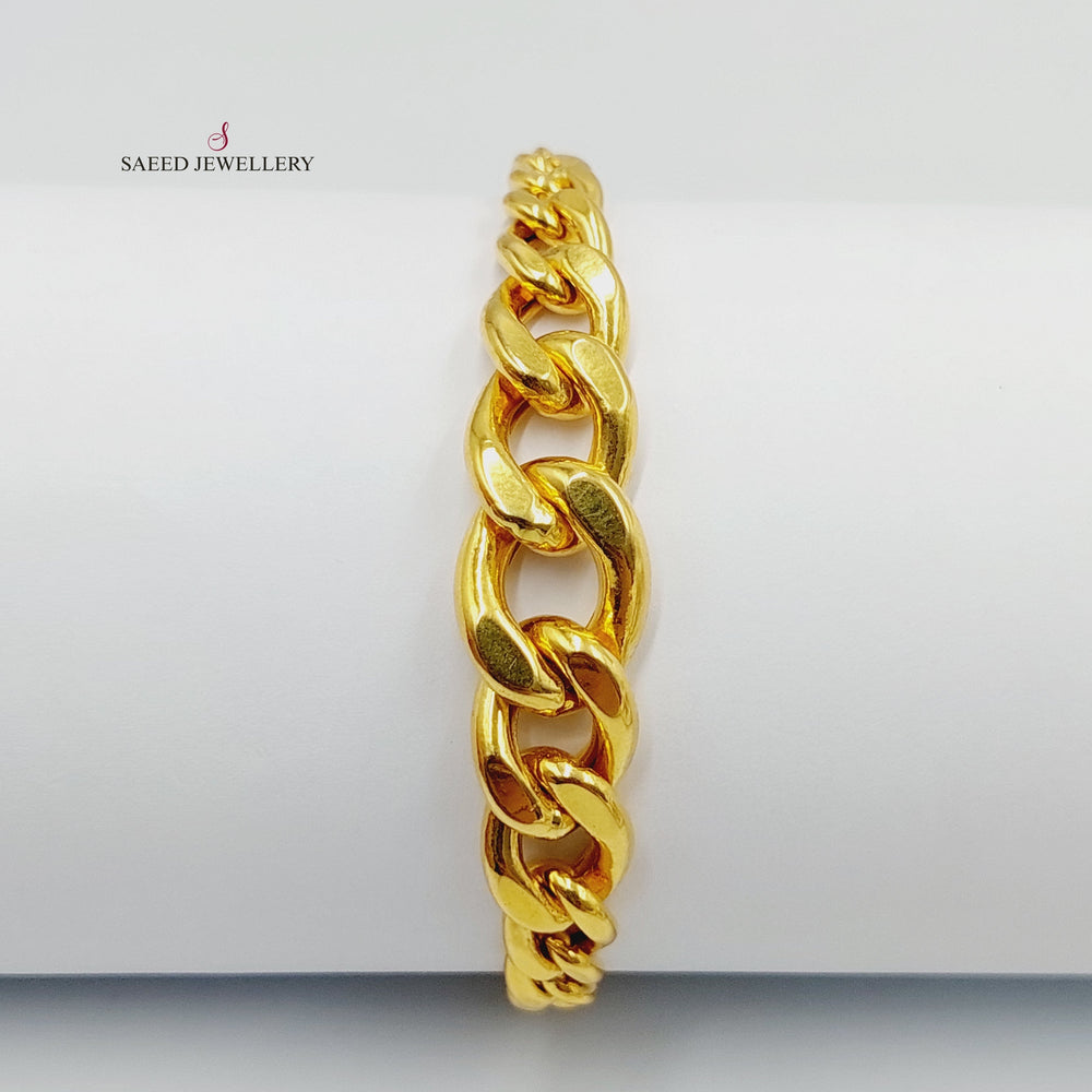 21K Gold Cuban Links Bracelet by Saeed Jewelry - Image 2