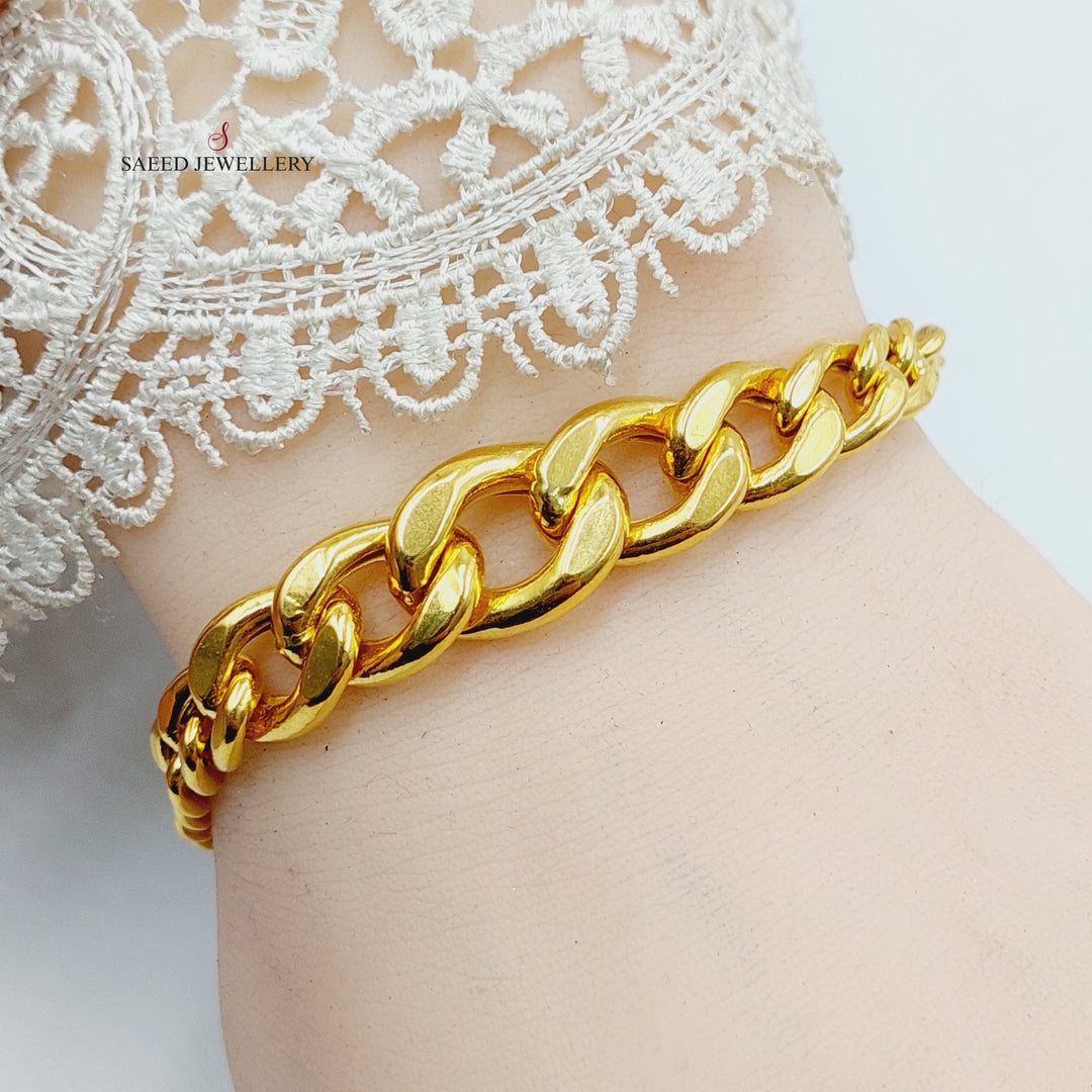 Cuban Links Bracelet  Made of 21K Yellow Gold by Saeed Jewelry-30835