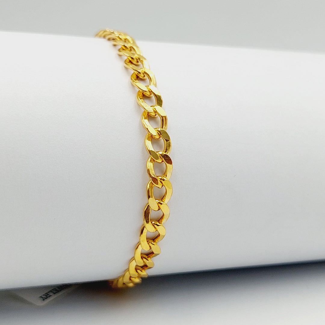 Cuban Links Bracelet  Made of 21K Yellow Gold by Saeed Jewelry-30910