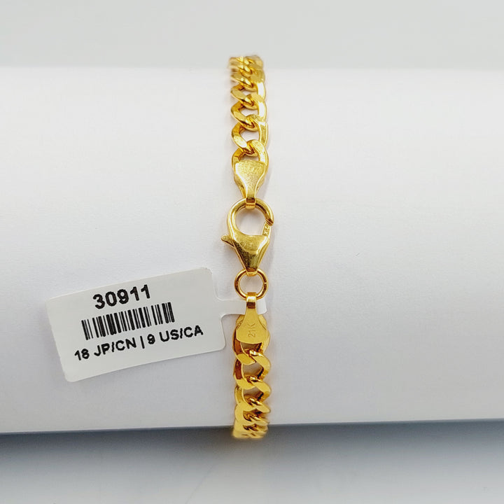 21K Gold Cuban Links Bracelet by Saeed Jewelry - Image 3