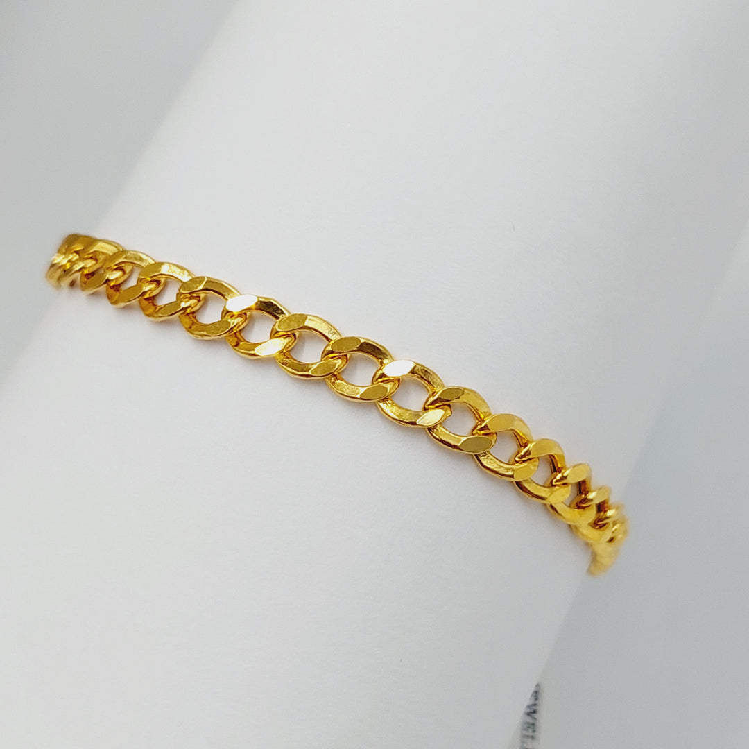 21K Gold Cuban Links Bracelet by Saeed Jewelry - Image 4