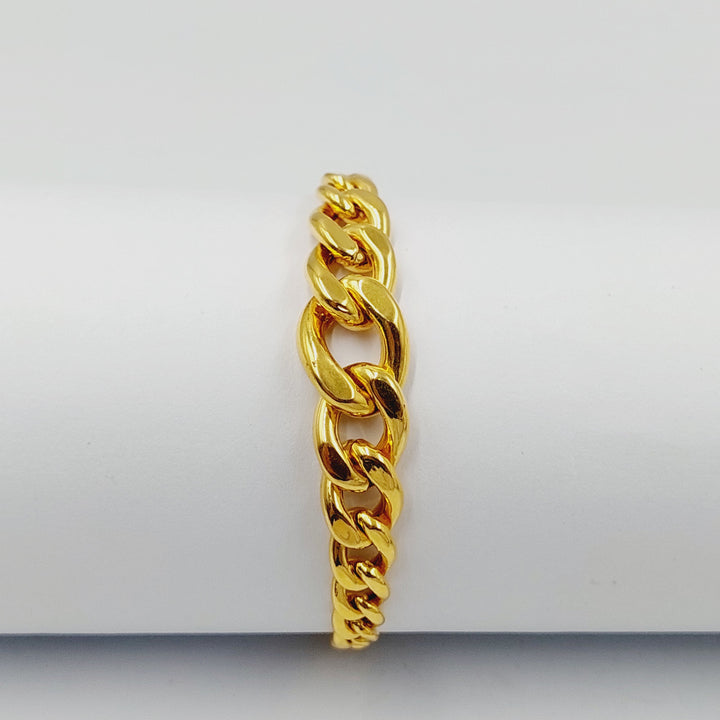 21K Gold Cuban Links Bracelet by Saeed Jewelry - Image 4