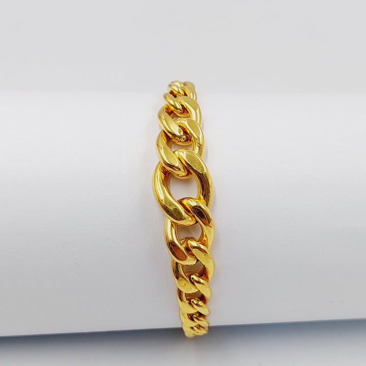 21K Gold Cuban Links Bracelet by Saeed Jewelry - Image 6