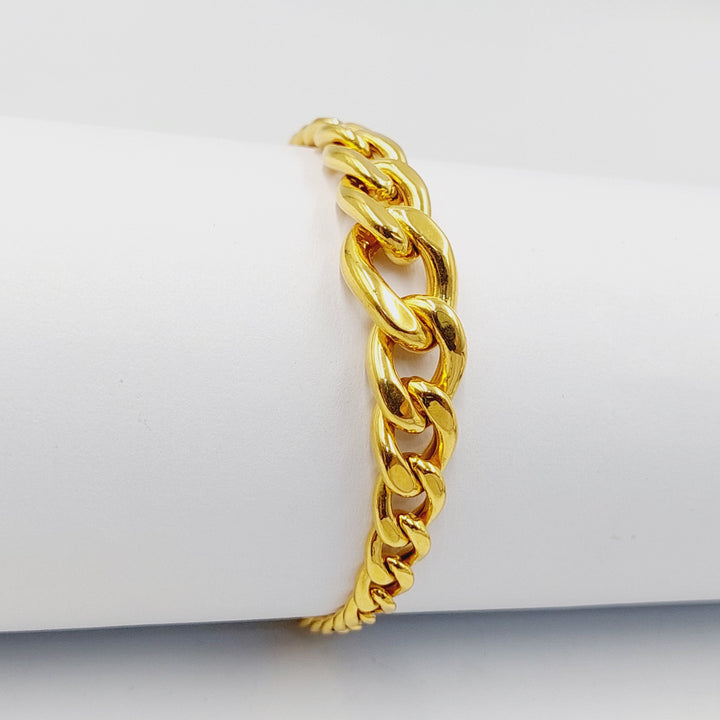 21K Gold Cuban Links Bracelet by Saeed Jewelry - Image 8