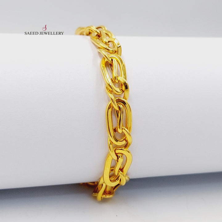 21K Gold Cuban Links Bracelet by Saeed Jewelry - Image 1