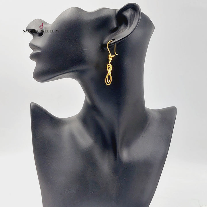 Cuban Links Earrings  Made Of 21K Yellow Gold by Saeed Jewelry-30293