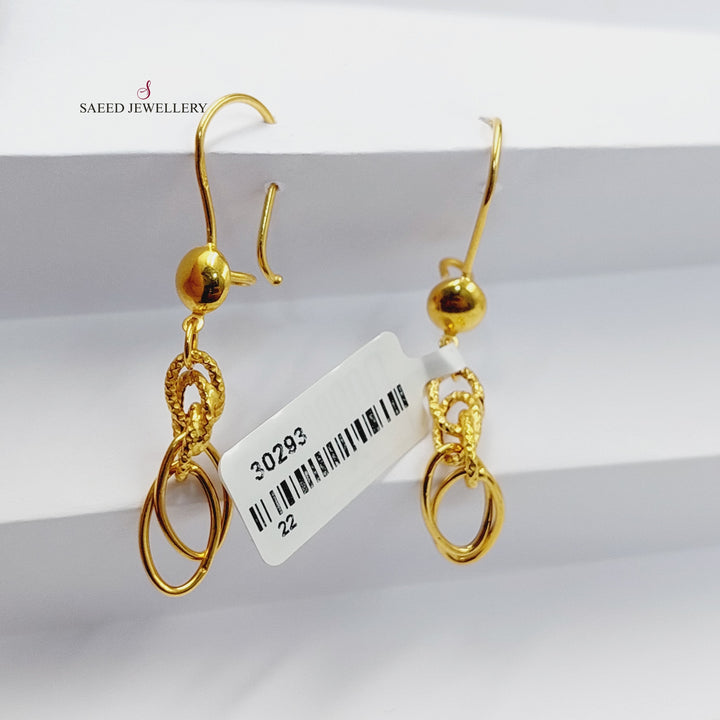 Cuban Links Earrings  Made Of 21K Yellow Gold by Saeed Jewelry-30293