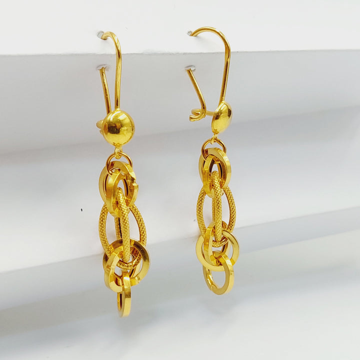 Cuban Links Earrings  Made of 21K Yellow Gold by Saeed Jewelry-30798