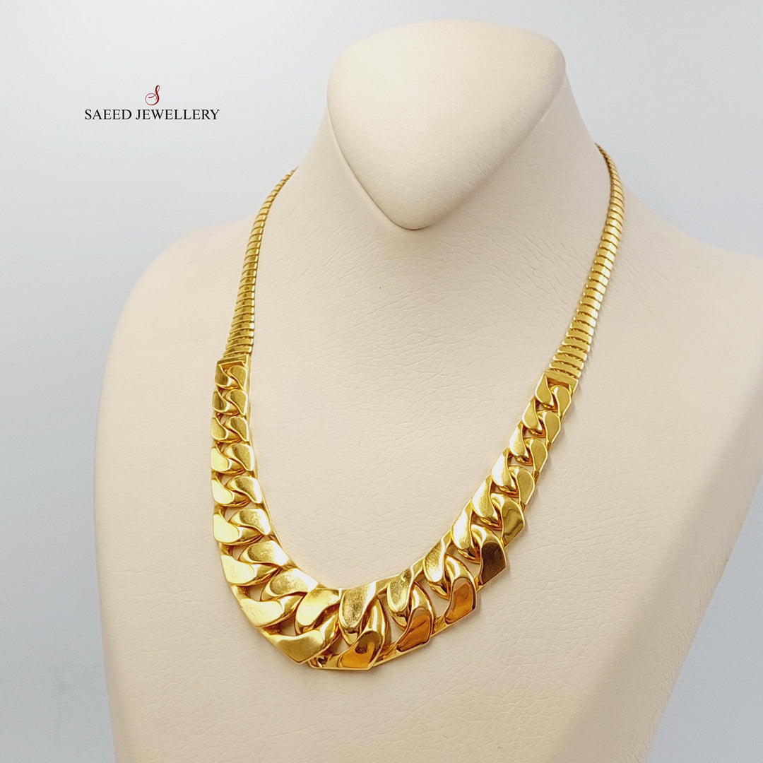 21K Gold Cuban Links Necklace by Saeed Jewelry - Image 4