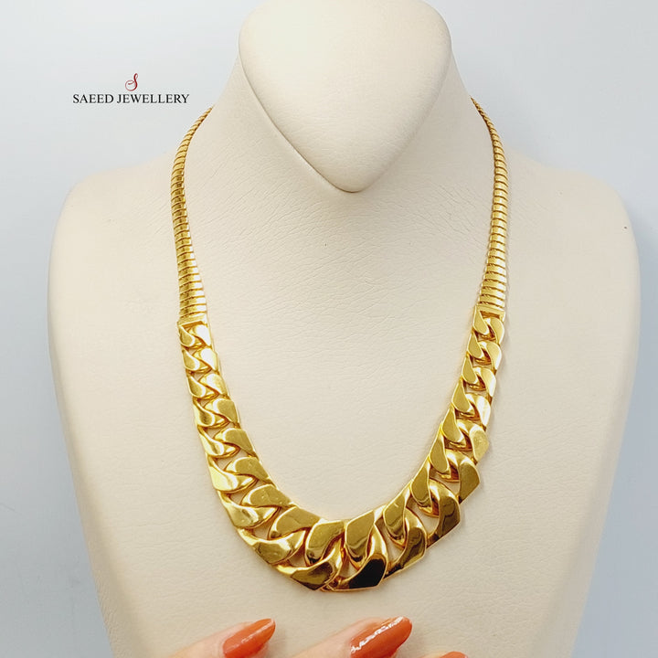 21K Gold Cuban Links Necklace by Saeed Jewelry - Image 5