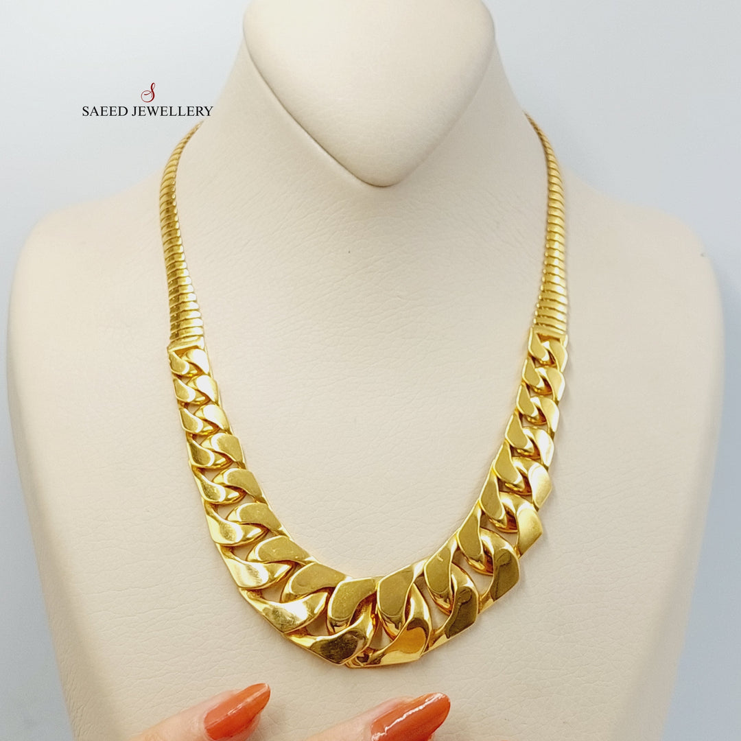 21K Gold Cuban Links Necklace by Saeed Jewelry - Image 6