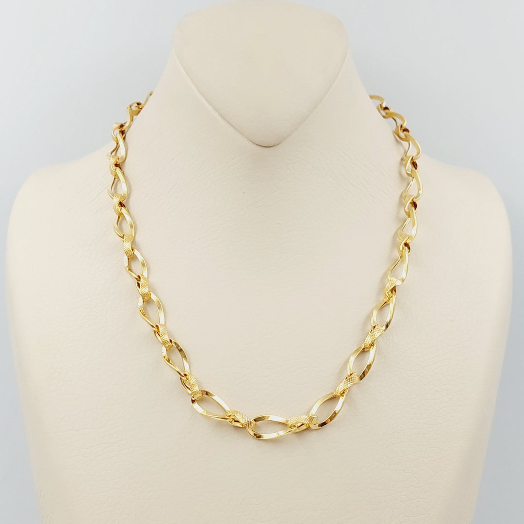 21K Gold Cuban Links Necklace by Saeed Jewelry - Image 3