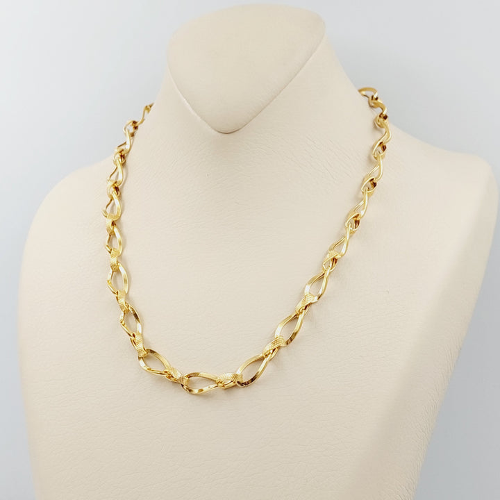 21K Gold Cuban Links Necklace by Saeed Jewelry - Image 4