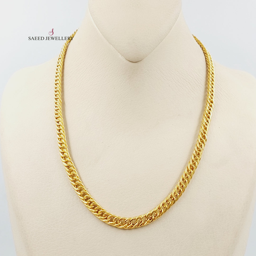 21K Gold Cuban Links Necklace by Saeed Jewelry - Image 3