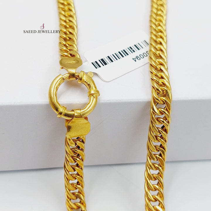 21K Gold Cuban Links Necklace by Saeed Jewelry - Image 6