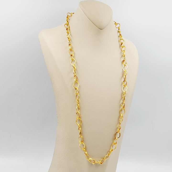 21K Gold Cuban Links Necklace by Saeed Jewelry - Image 3