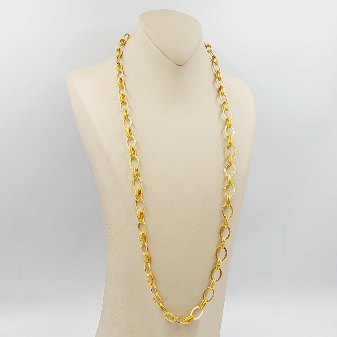 21K Gold Cuban Links Necklace by Saeed Jewelry - Image 3