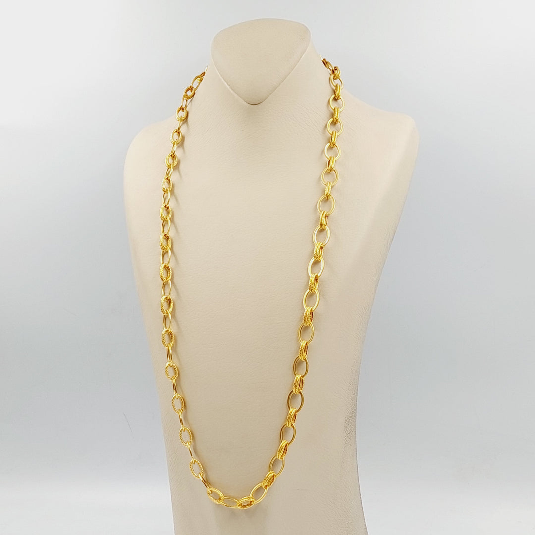 21K Gold Cuban Links Necklace by Saeed Jewelry - Image 4