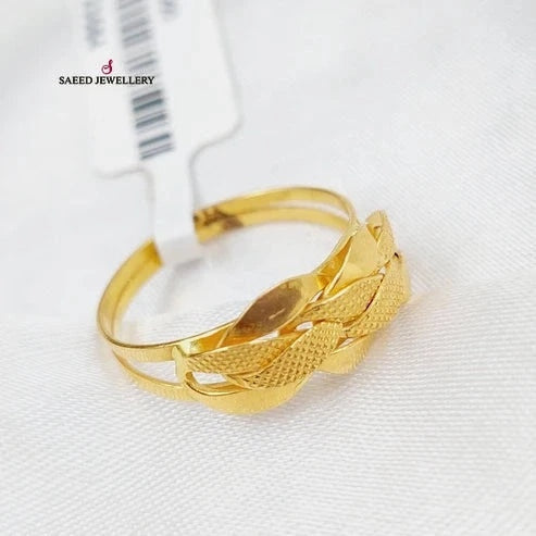 21K Gold Cuban Links Ring by Saeed Jewelry - Image 3