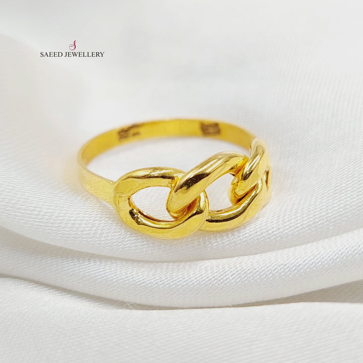 Cuban Links Ring  Made Of 21K Yellow Gold by Saeed Jewelry-30766