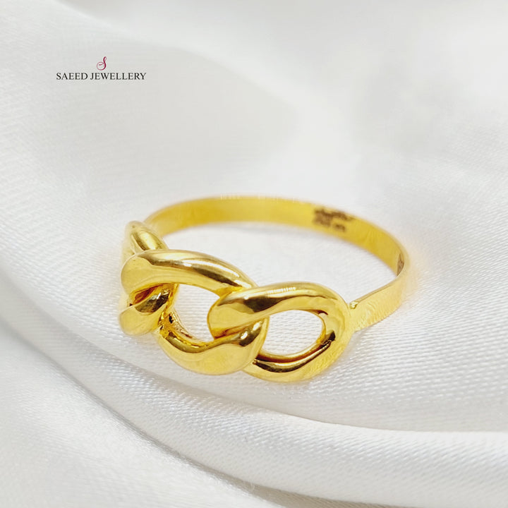 21K Gold Cuban Links Ring by Saeed Jewelry - Image 4