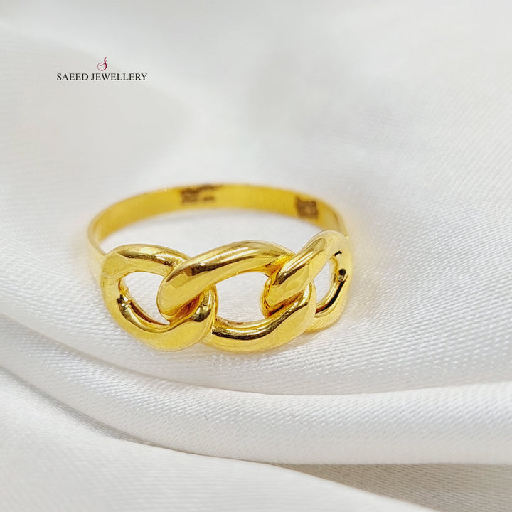 21K Gold Cuban Links Ring by Saeed Jewelry - Image 5