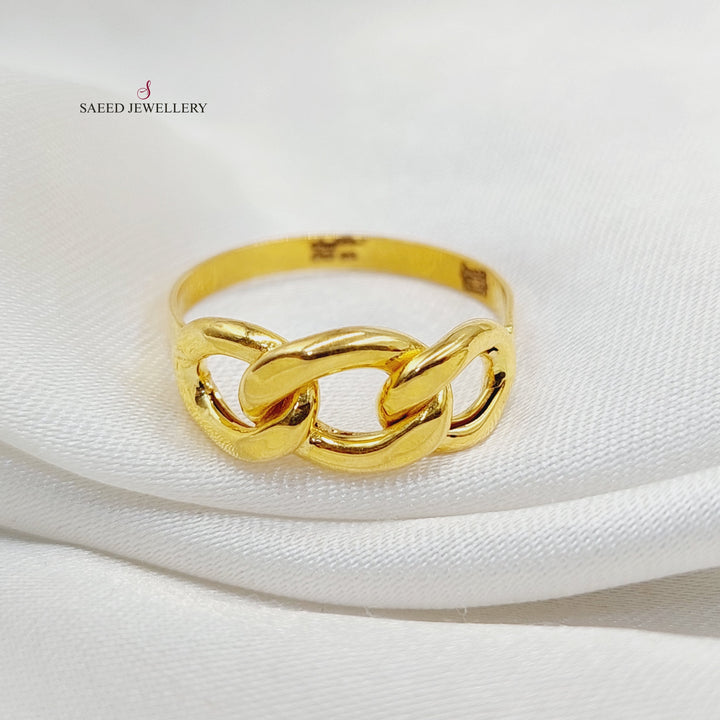 21K Gold Cuban Links Ring by Saeed Jewelry - Image 1