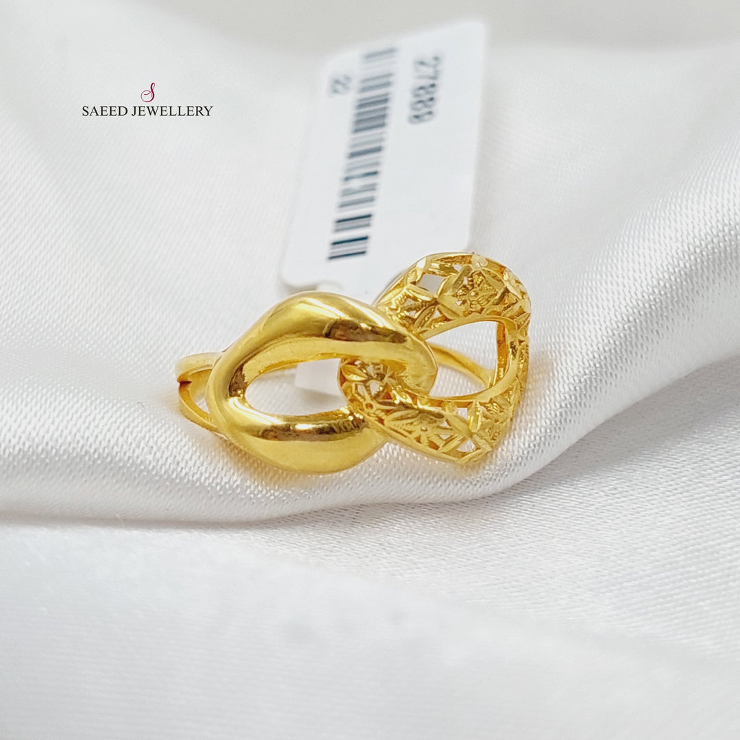 K Gold Cuban Links Ring by Saeed Jewelry - Image 3