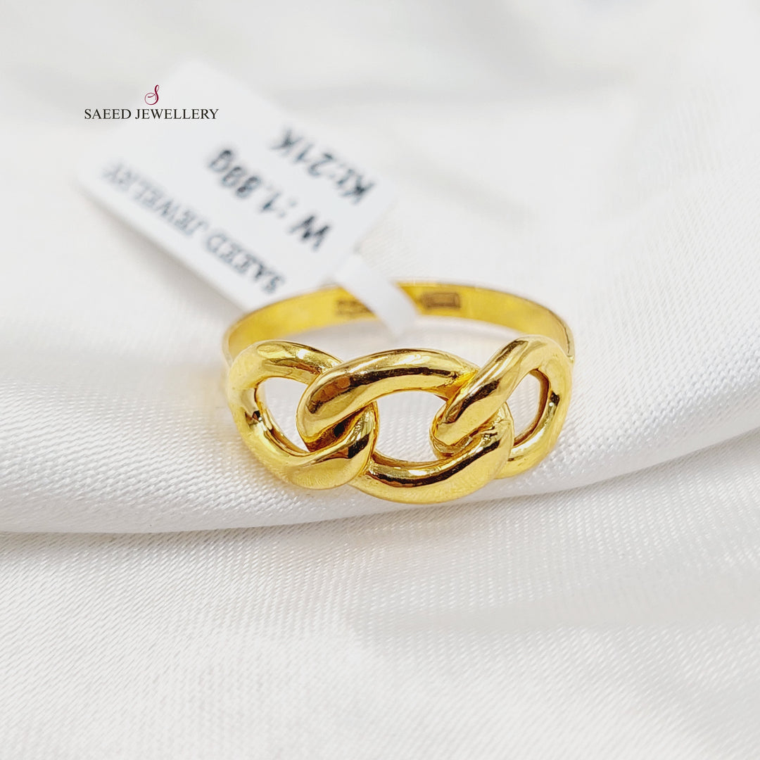Cuban Links Ring  Made of 21K Yellow Gold by Saeed Jewelry-30934