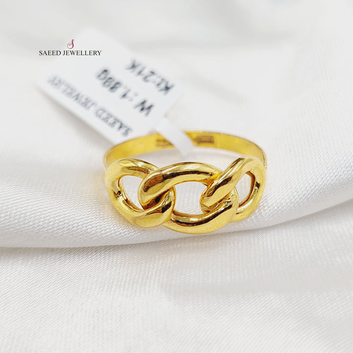 Cuban Links Ring  Made of 21K Yellow Gold by Saeed Jewelry-30934
