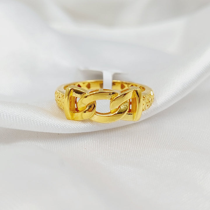 Cuban Links Ring  Made of 21K Yellow Gold by Saeed Jewelry-31005
